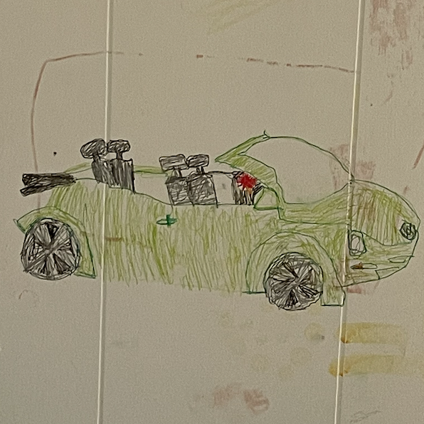 the girl in the green bug
