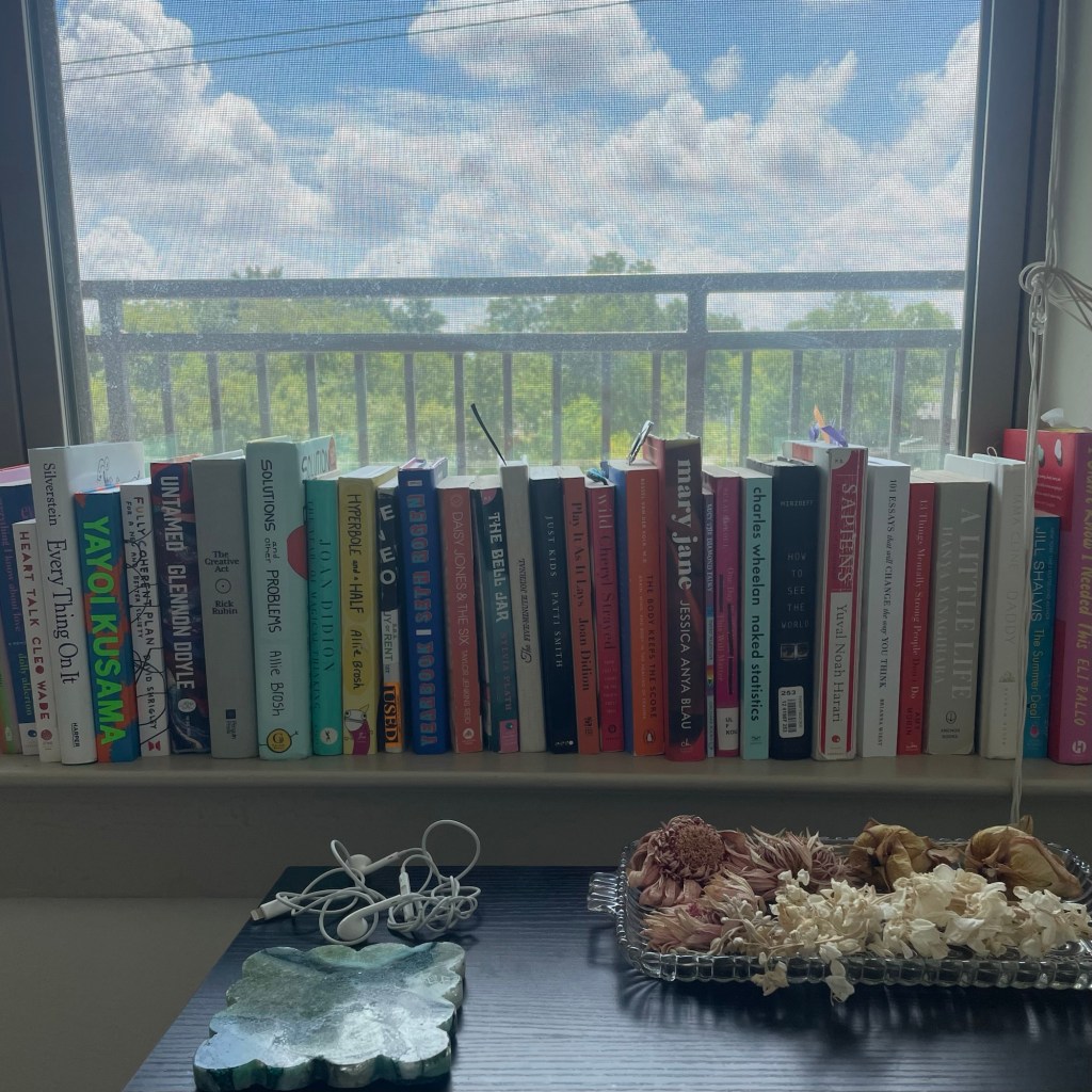 all of the books on my&nbsp;windowsill